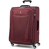 Travelpro Maxlite 5 Softside Expandable Checked Luggage with Spinner Wheels, Lightweight, 25-Inch — Burgundy