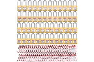 Lockout Tagout Locks Loto Tags - Lockout Locks Keyed Different Safety Padlocks Lockout Station OMGTMD Lock Out Tag Out Kit (100, Yellow)