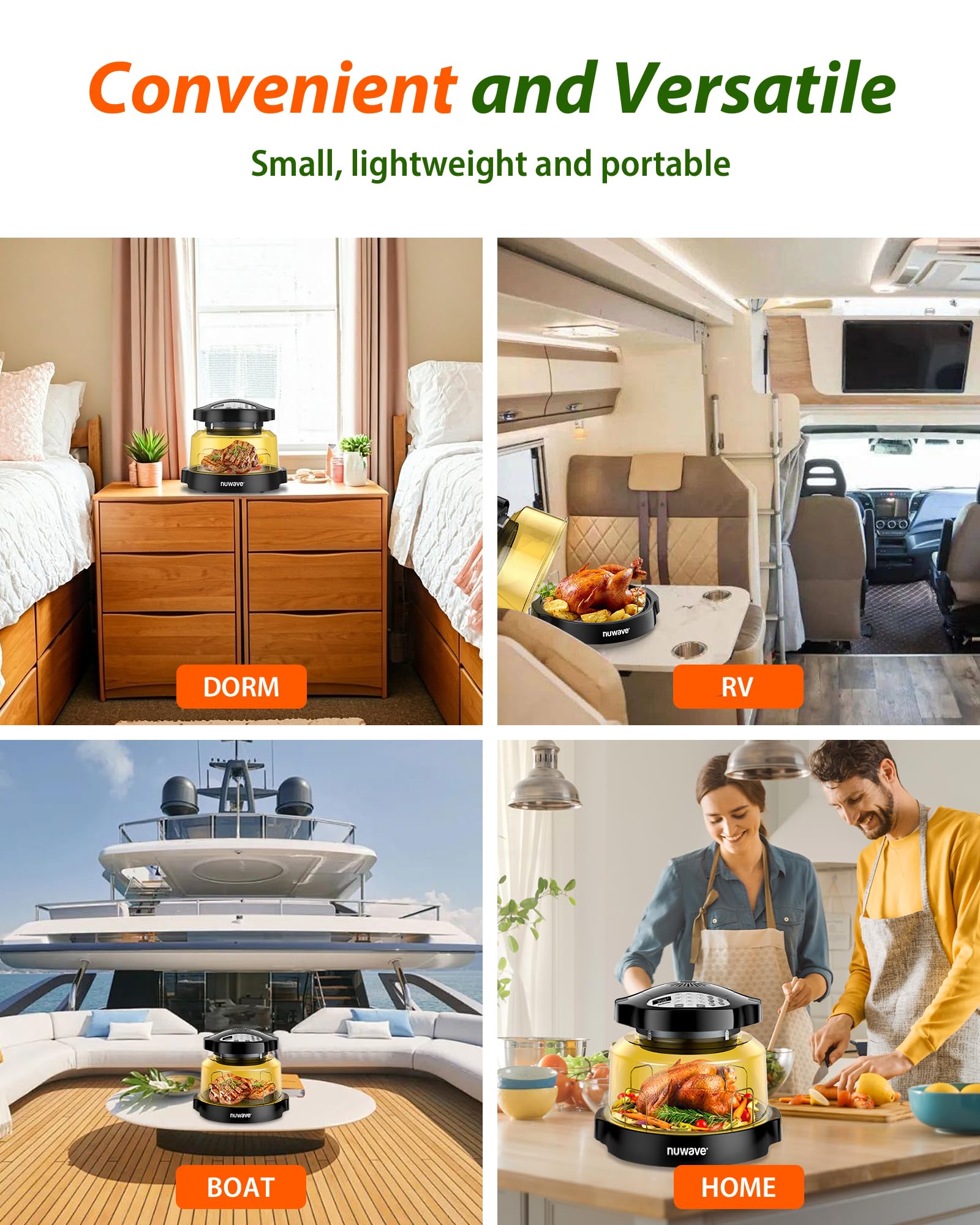 Freidora de aire Nuwave Oven Pro Plus, encimera de infrarrojos, convección avanzada 2025, sin descongelar ni precalentar, cocinar fresco o congelado, domo eléctrico duradero, 100 preajustes y 50 memorias, sin PFAS, negro