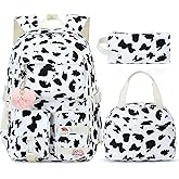 Hidds Backpack for Girls 3 PCS College School Backpacks Kids Bookbag Set with Lunch Box School Bag Daypack Teens Women