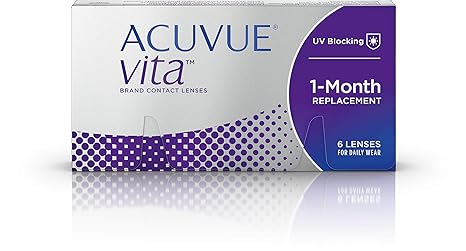 ACUVUE Vita Monatskontaktlinsen mit maximalem Tragekomfort – Den ganzen Monat lang – -1.75 dpt & BC 8.4 – Mit UV Schutz & dur