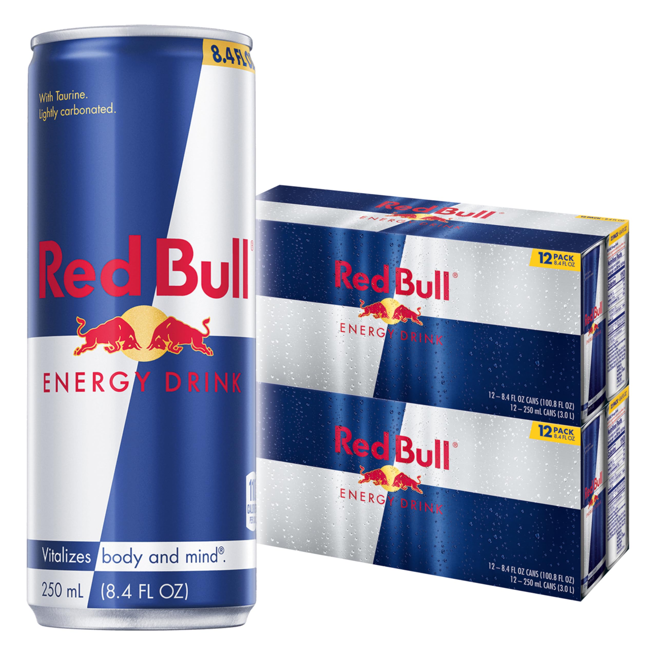Photo 1 of ***Exp: 01/15/28 *** Red Bull Energy Drink with 80mg Caffeine plus Taurine & B Vitamins, 8.4 Fl Oz, 2 Packs of 12 Cans (Pack of 24)