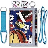 Yollber Boys Wallets with Coin Pocket for Kids Ages 4-18, Trifold Ball with 9 Card Holders - Novelty Wallet for Childrens Birthday Gifts Basketball Wallet for Kids