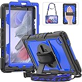 HXCASEAC Case for Samsung Tab A7 Lite 2021 (SM-T220/T225/T227) 8.7 inch, Shockproof Case with Screen Protector, 360 Rotating