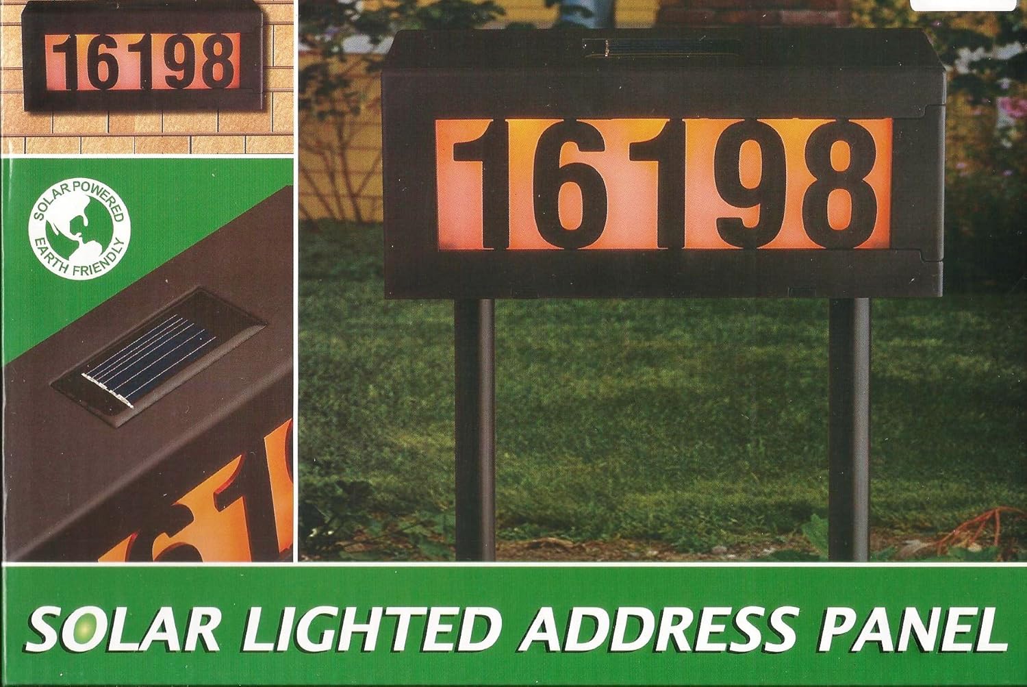 Solar Lighted Address Panel Address Plaques Garden