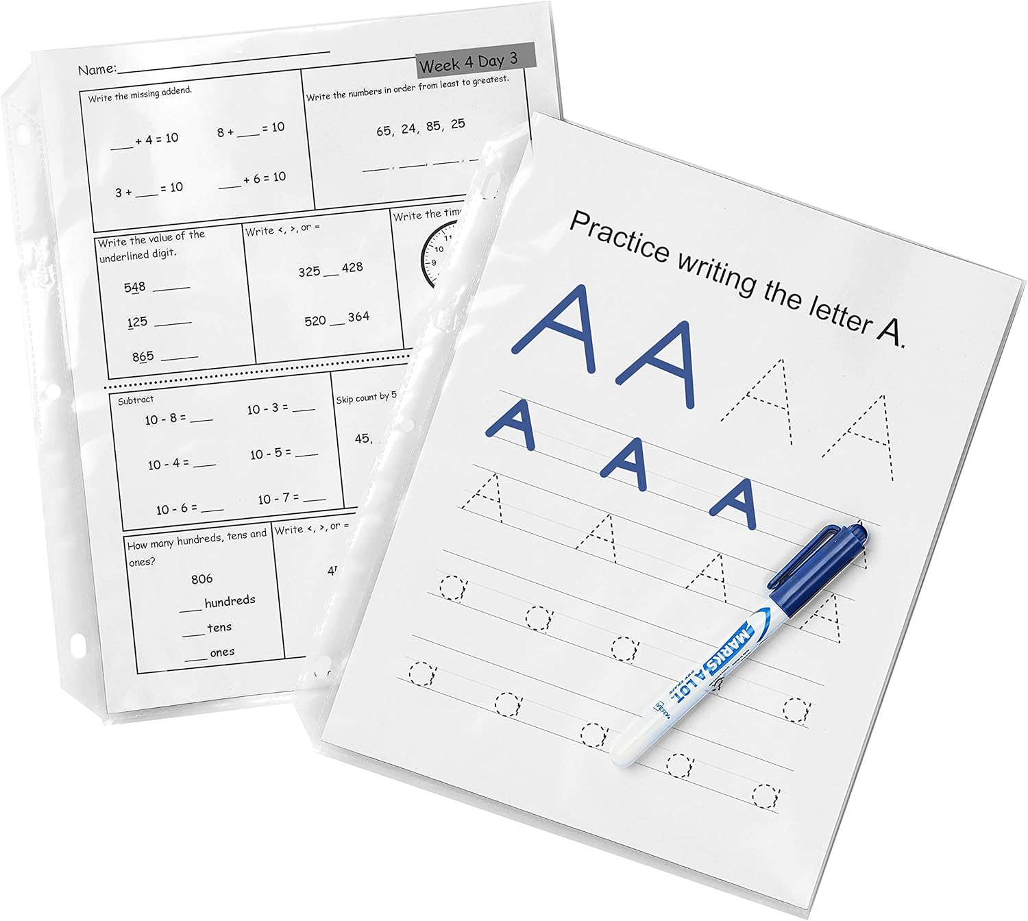 Avery Heavyweight Non-Glare Sheet Protectors, 8.5" x 11", Acid-Free, Archival Safe, Easy Load, 200ct (74401) : Page Protectors : Office Products