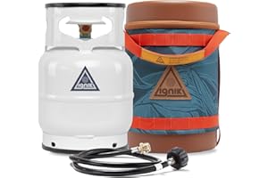 Ignik Refillable Gas Growler Deluxe 5-Pound Propane Tank with Carry Case and Adapter Hose
