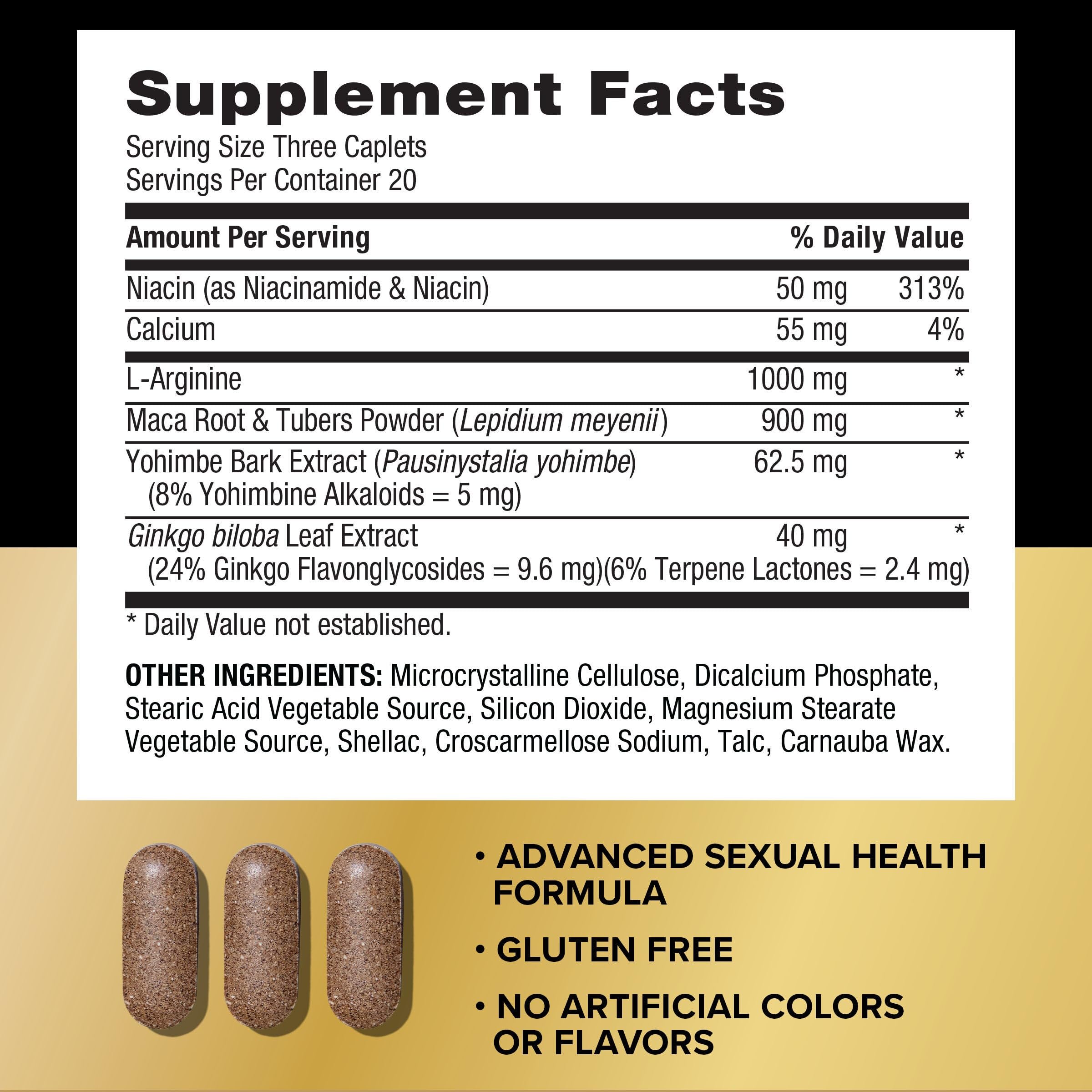 GNC Men's Maca Man, 60 Caplets, Fuels Nitric Oxide Production for Enhanced Blood Flow