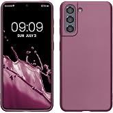kwmobile Case Compatible with Samsung Galaxy S21 Case - Soft Slim Metallic TPU Silicone Cover - Metallic Lavender