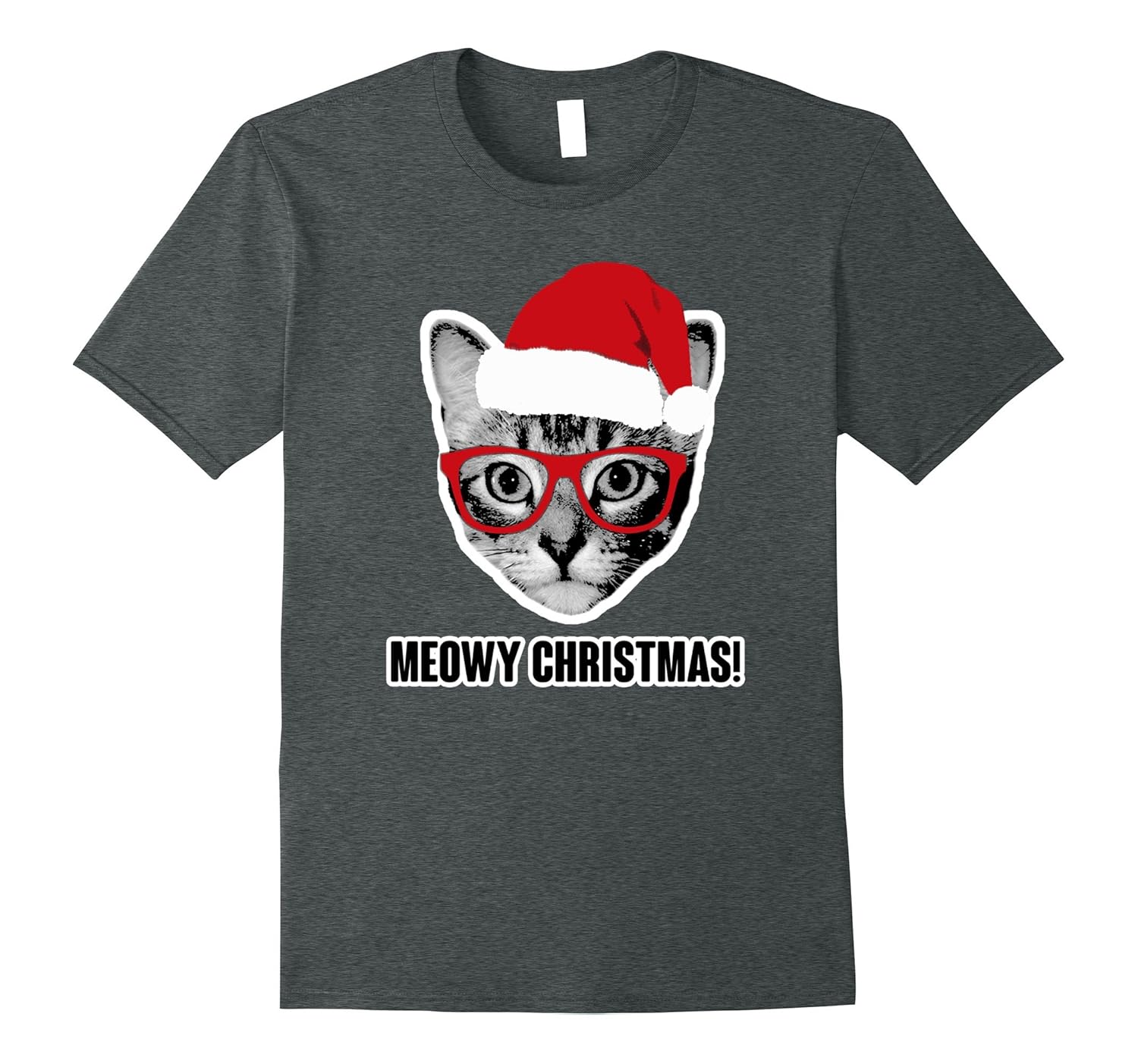 Meowy Christmas Funny Holiday T-Shirt-ANZ