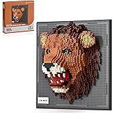 BNG Wall Art Lion Building Blocks Sets(1849PCS),A Wall Decor Set for Adults Who Love Creative Hobbies-Gift Toy for Adults