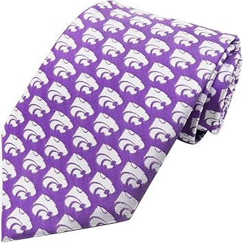 Amazon Ncaa メンズ カンザス州立大学ワイルドキャッツ プライマリーネクタイ パープル グレー Donegal Bay ネクタイ