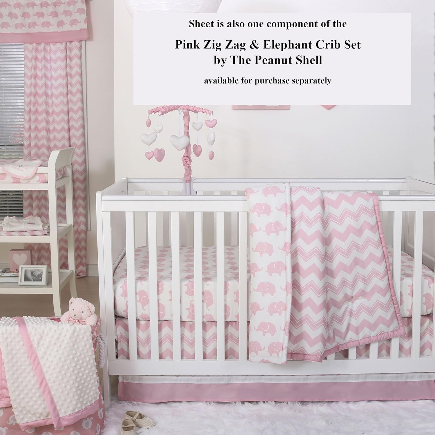 pink elephant bedding