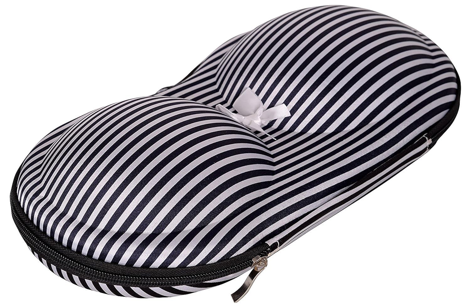 packnbuy bra travel organizer zip case for drawer suitcases black white