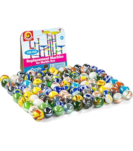 Premiergames Star – 500 Gramos De Canicas De Cristal Mixtas En Tamaños 16, 25 Y 35 Mm, Ideales Para Juego Y Decoración