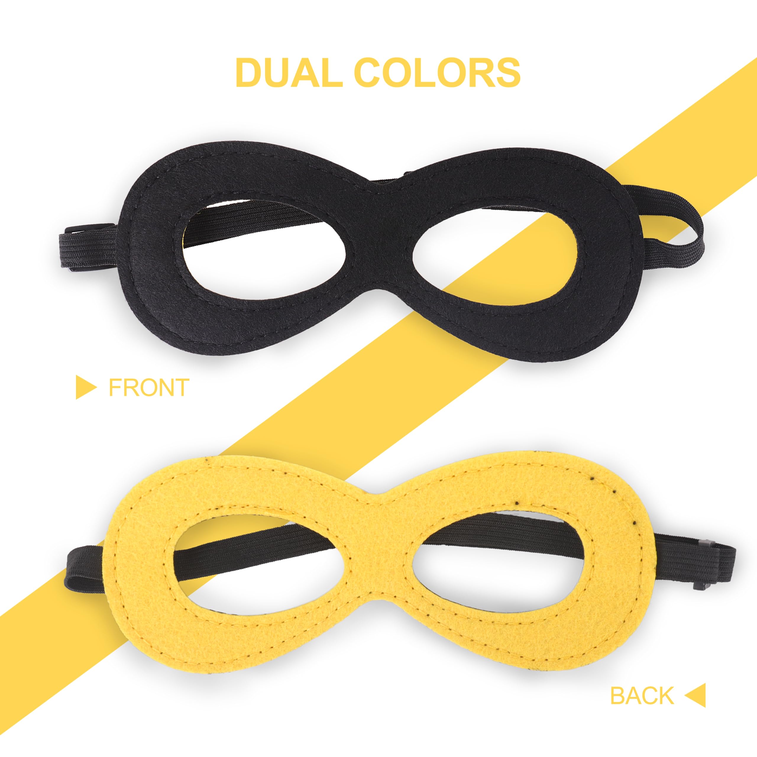 AIMIKE Superhero Mask, Eye Mask Costume Soft Felt Mask, Halloween Half Mask Adjustable, Party Favors for Kids