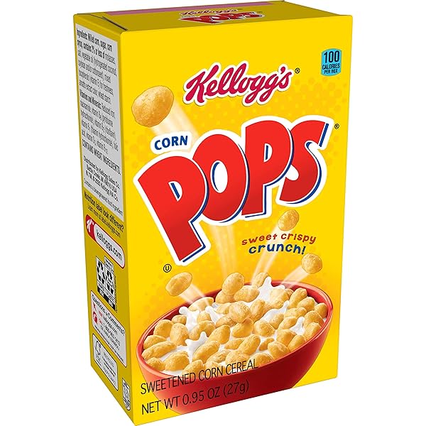 KELLOGG’S CORN POPS, BREAKFAST CEREAL, ORIGINAL, SINGLE SERVE, 0.95 OZ BOX(PACK OF 70)