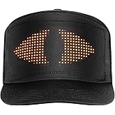 Gelrova LED Hats, Programmable LED Light Up Caps Full Color Display Message Costume Cool Novelty Hat for Party, APP Control