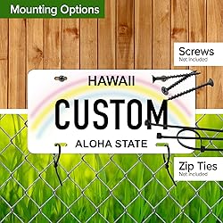 Custom Hawaii License Plate, Personalized License