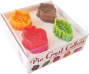 Talisman Designs Pie Crust and Cookie Dough Plunger Cutters, 4-Piece Set