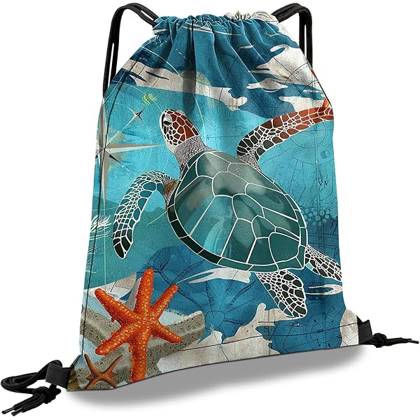 Amazon.com | Qilerongrong Watercolor Blue Sea Turtle  display picture 1