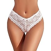 Avidlove Lace Cheeky Panties for Women Criss Cross Back Cute Floral Hipster Underwear