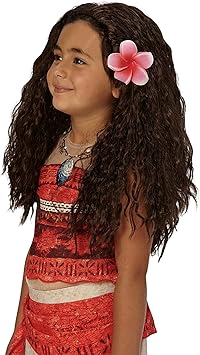 Rubie S Official Disney Moana Wig With Flower Costume Accessory Amazon Co Uk Toys Games