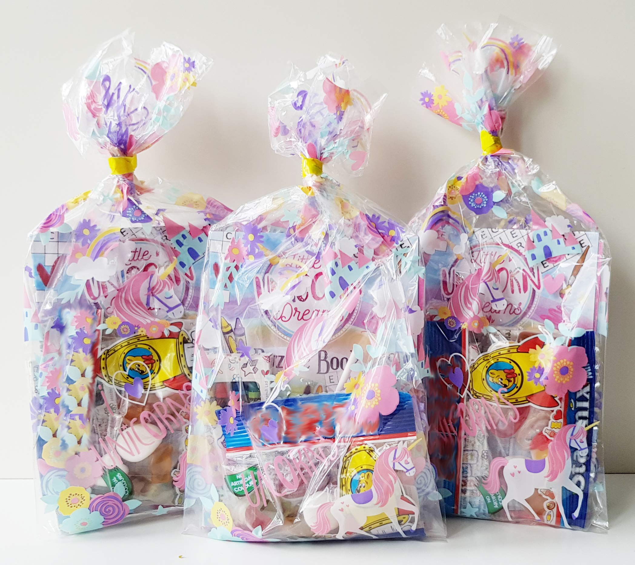 20 x Unicorn design pre filled party bags with favours and sweets for girls on any occasion