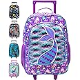 Kids Suitcase with Wheels for Girls and Boys, Rolling Carry on Luggage for Toddler Children