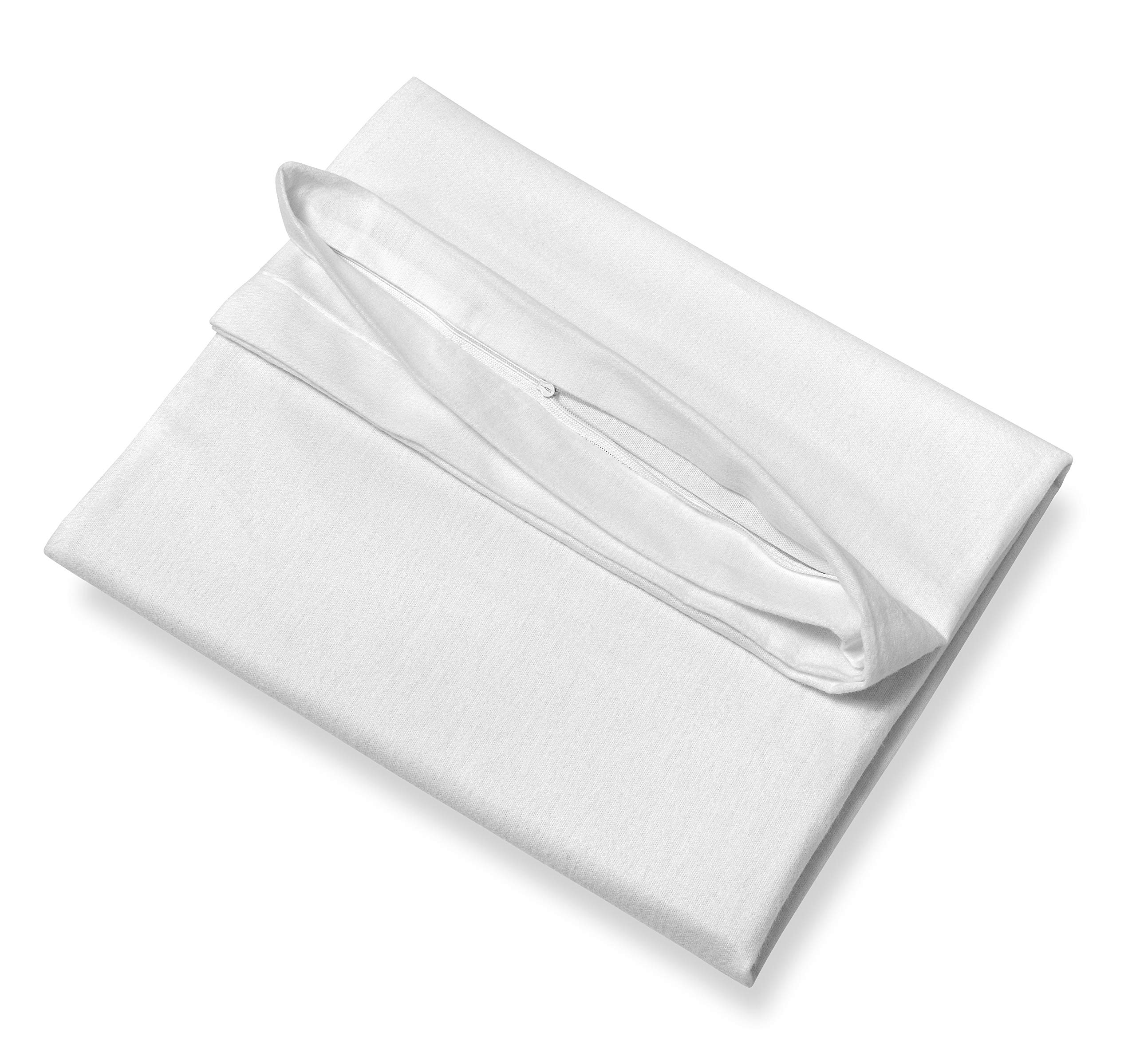 SETEX 14AG Allergo anti-allergenic protective cover for cushions, 100% cotton, white, White, 40 x 80 cm