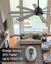 POCHFAN 62 inch Ceiling Fans with Lights and Remote