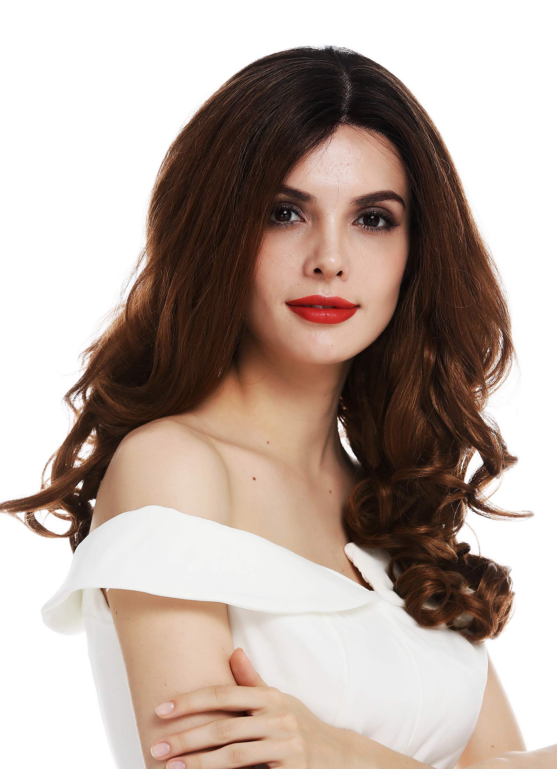 WIG ME UP - DW2193-MF-27SP30YS2 wig women's wig lace front monofilament long voluminous curls balayage brown copper blonde