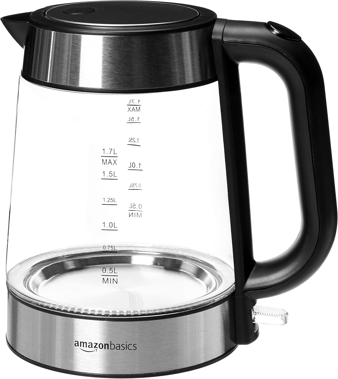 Basics Electric Glass and Steel Kettle - 1.7-Liter: Kitchen & Dining