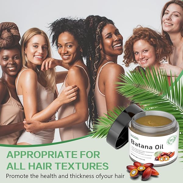 RAW BATANA OIL FOR HAIR GROWTH, BATANA OIL ORGANIC & PURE, WITH VITAMIN E, ELIMINATES SPLIT ENDS & INCREASES 2-PACK