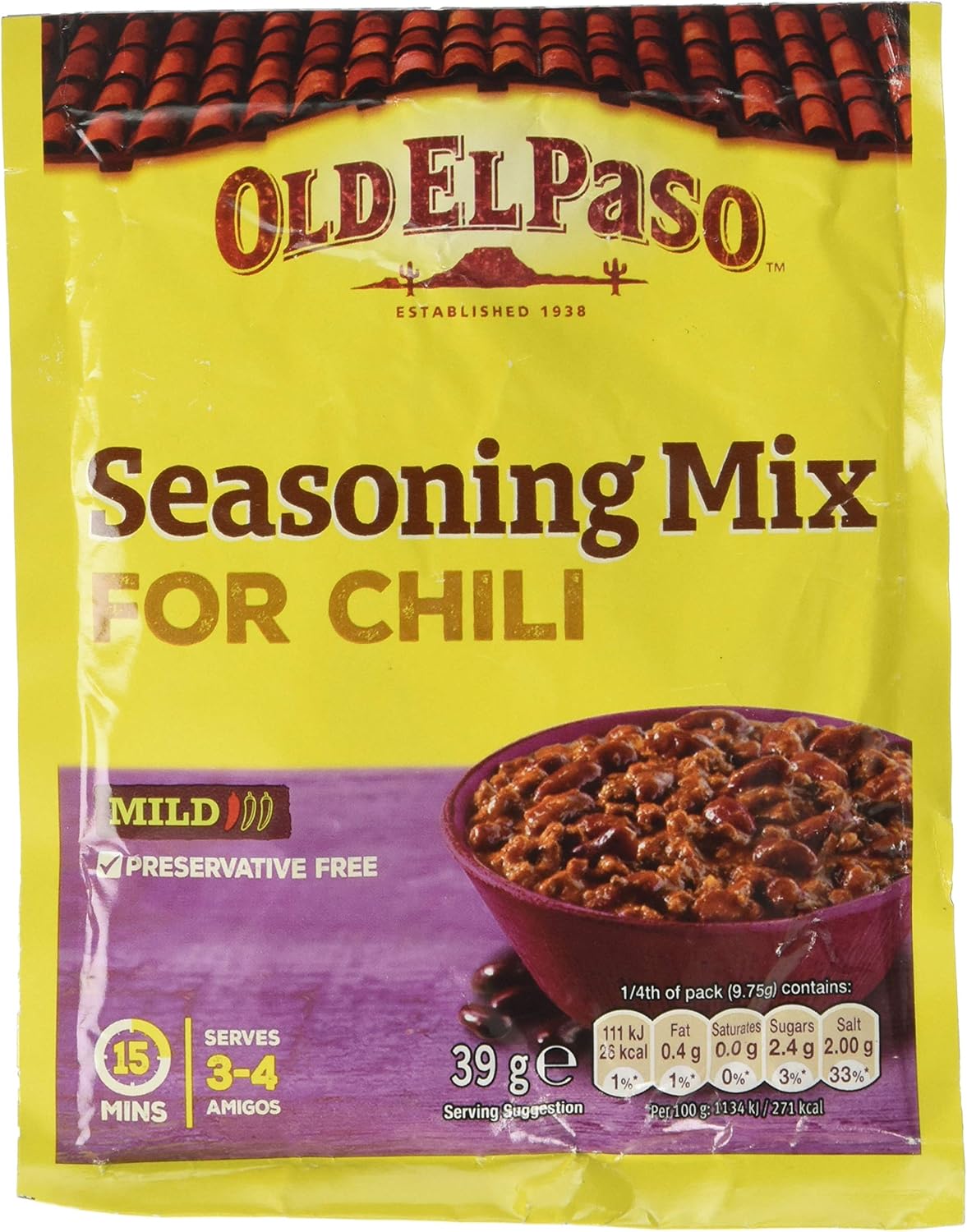 Old El Paso Mexican Chilli Seasoning Mix 39g Amazon.co.uk Prime Pantry