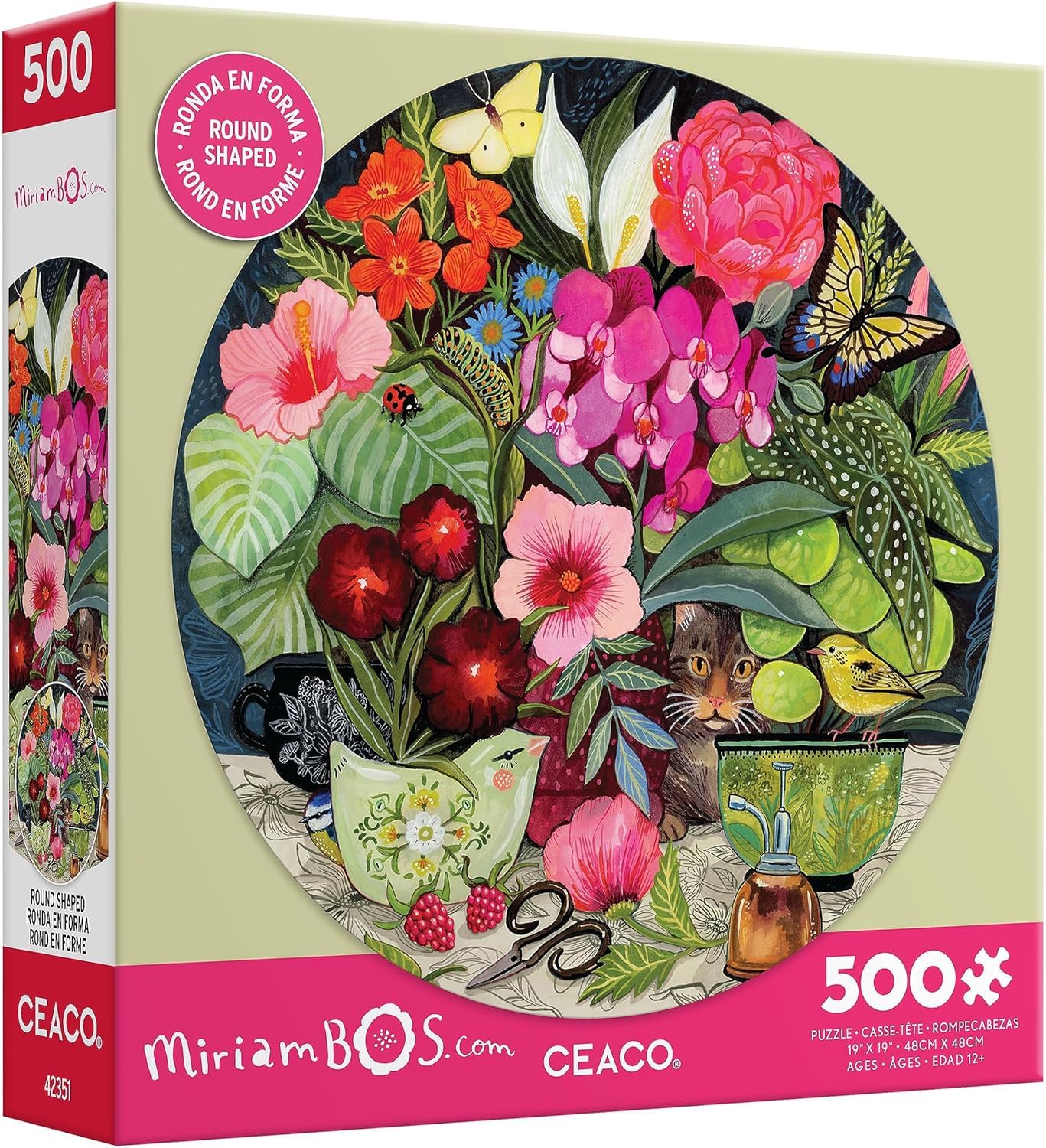 Photo 1 of *****Missing Parts****Ceaco - Miriam Bos - Patiently Waiting - 500 Piece Round Jigsaw Puzzle