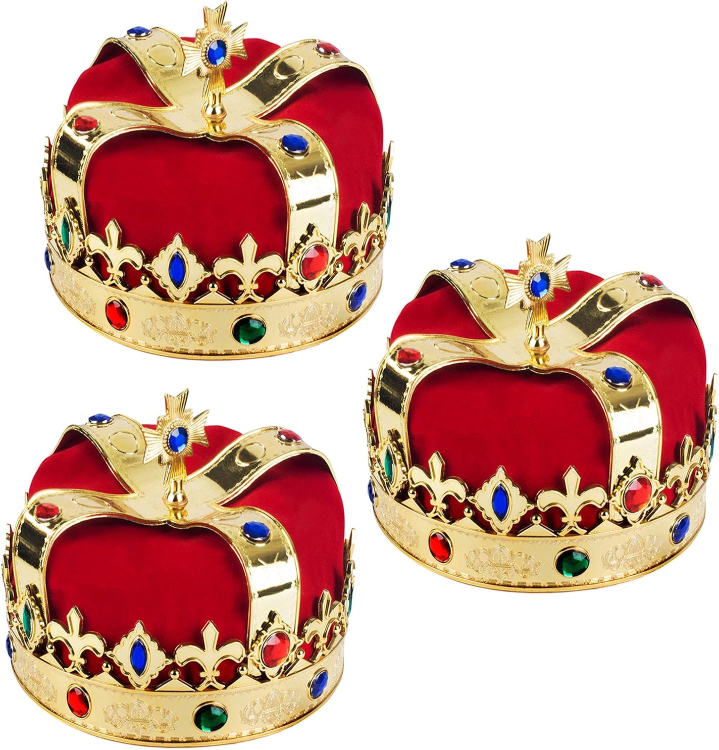 Royal Jeweled King's Crown - Costume Accessory: Clothing