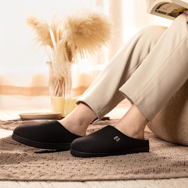 Zapatilla de dos tonos Mujer, 38/39 EU, Negro Y Gris