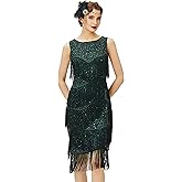 BABEYOND 1920s Flapper Dress Gatsby Fringed Dress Roaring 20s