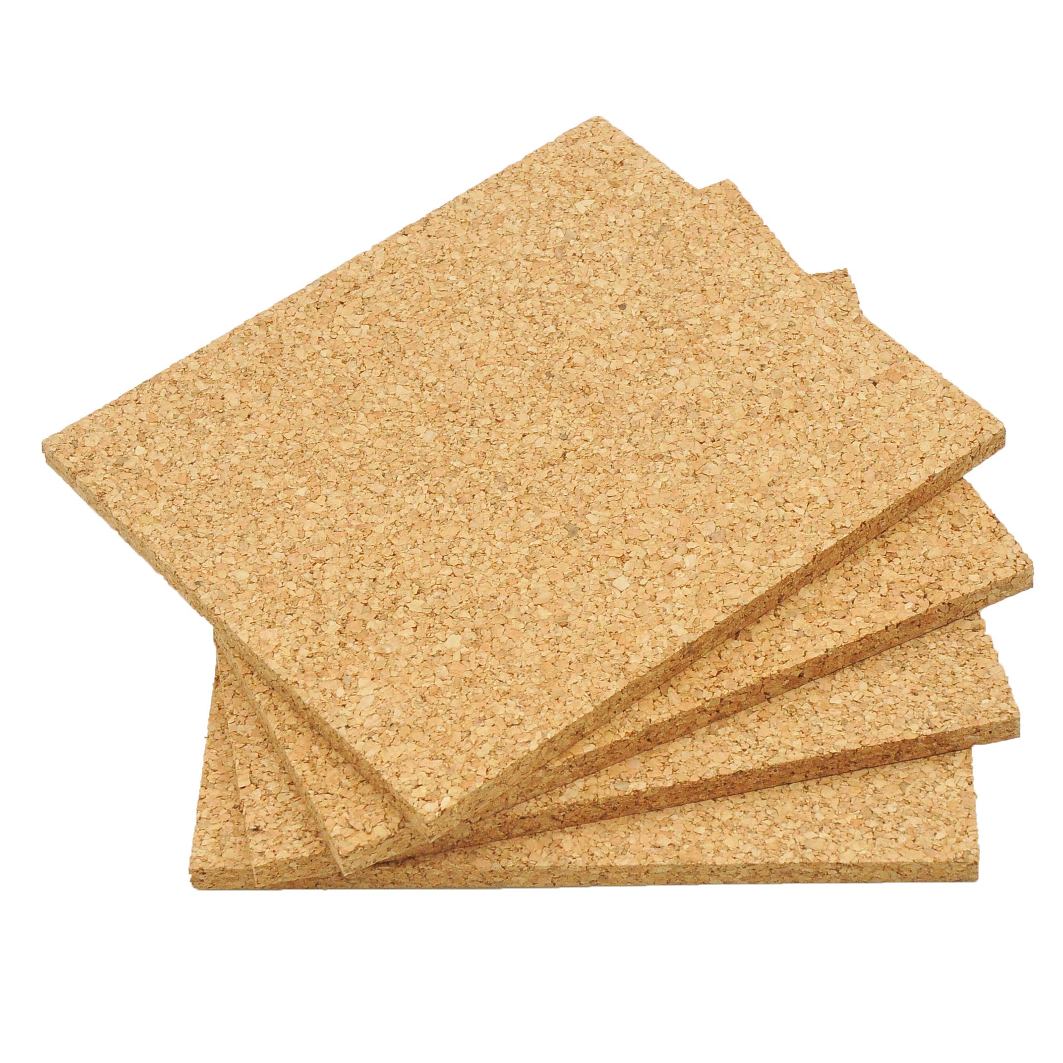 SPD UK Non Adhesive Cork Sheets - 220mm x 190mm - 10mm Thick - Pack of 4