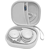 DR·AMIU Headphones Case Compatible with Bose QC Ultra, QuietComfort, QC 35,QC 35 II, QC 45, QC45 SE, QC SE Over Ear Wireless Noise Cancelling Headphones, White Travel Storage Bag