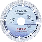 ANTENGDATOOL 4-1/2 Inch Diamond Cut Off Wheel for Metal, 4.5" Angle Grinder Cutting Grinding Disc on Cast Iron Steel Rebar Carbide Stainless Saw Blades with 7/8&ldquo; Arbor