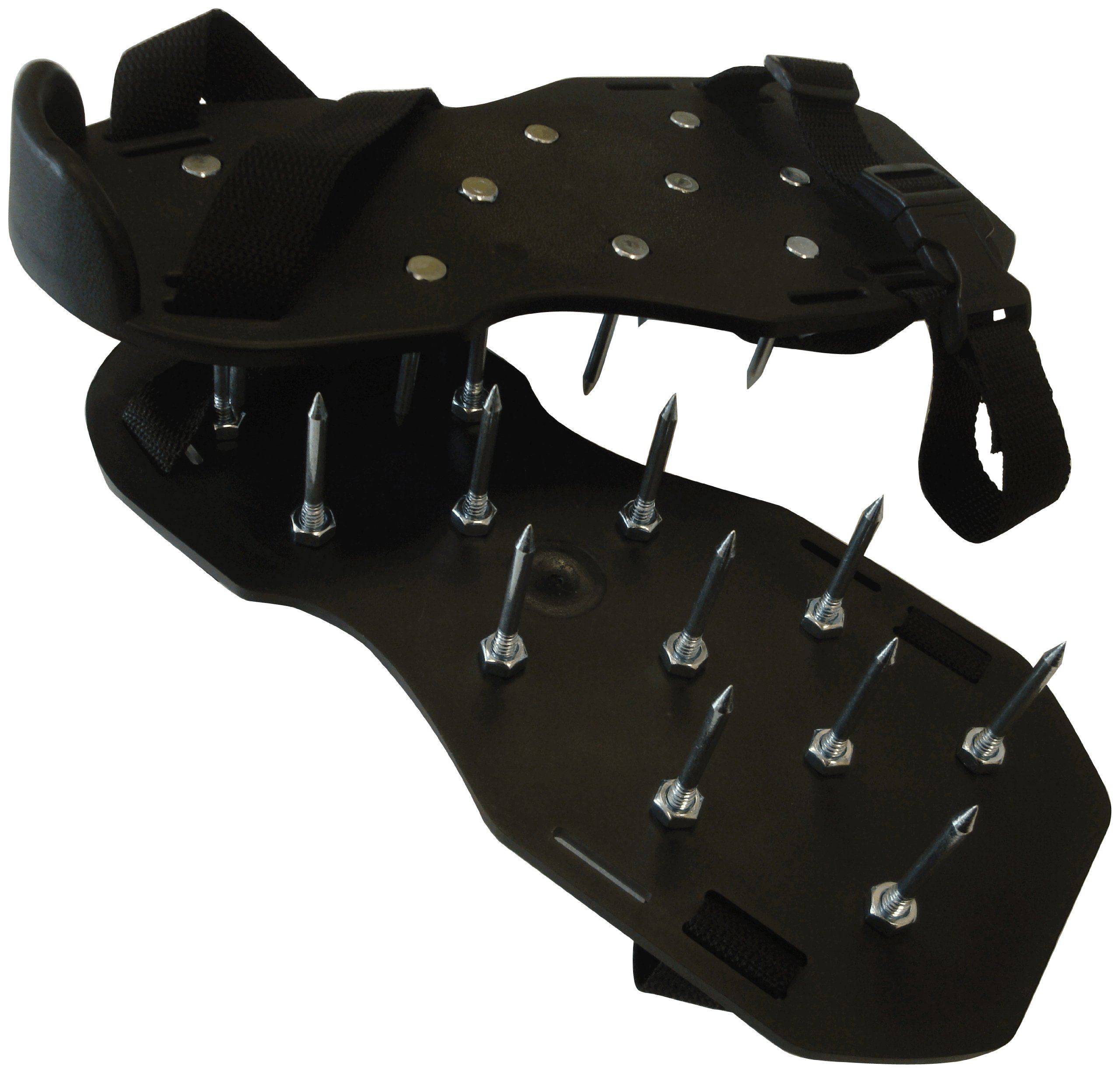 Lawn Aerator Shoes Grass Aerating Sandals with buckle Straps, Heavy Duty Plastic Footwear Lawn Spikers for home Garden and Yards.