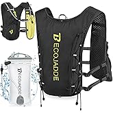 BECOJADDE Running Vest Hydration Backpack for Men Women, 5L Lightweight Running Backpack Hydration Pack for Marathon, Trail, Cycling, Hiking, Jogging