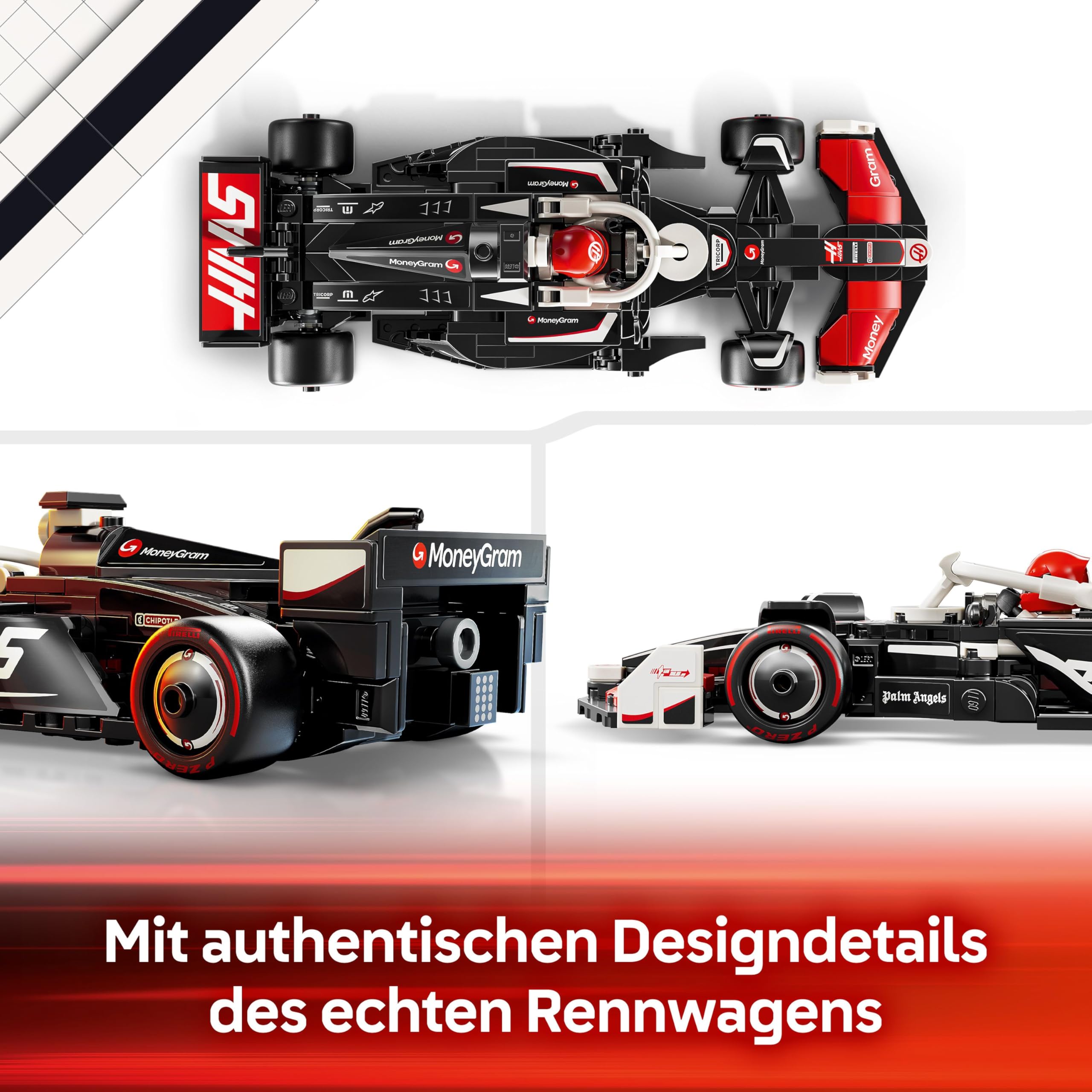 LEGO Speed Champions MoneyGram Haas F1 Team VF-24 Rennauto - Spielzeug mit Formel 1 Minifigur zum Sammeln - Modell und Geschenk für Jungen & Mädchen ab 10 Jahren und Erwachsene Motorsport Fans 77250 7