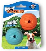 Chuckit! The Whistler Ball Small 5cm Pack of 2 Durable Rubber Dog Toy