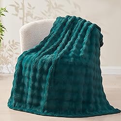 NEWCOSPLAY Twin Blanket for Couch Dark Teal Super