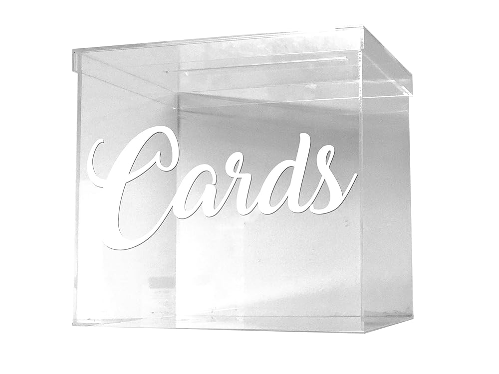 Clear Card Box Wedding Card Box Personalized Card Box Wedding Keepsake Box