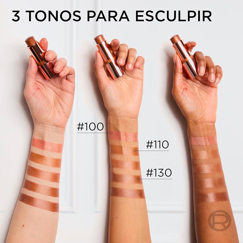 L'Oréal Paris Lumi Le Bronzer Stick Soleil Illuminating Bronzer Stick Construível e esfaçante, proporciona um brilho luminoso e banhado pelo sol