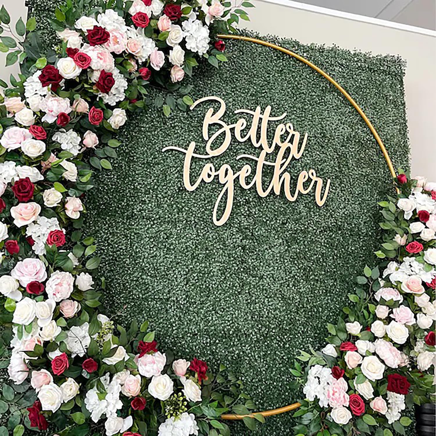 Photo 1 of Wooden Better Together Sign for Backdrop, Wedding Bar Sign, Wedding Better Together Backdrop for for Weddings, Engagement Party, Housewarming Party Décor
